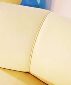 Art Deco tulip armchairs, unique form, highquality leather, macassar wood, highgloss black foot