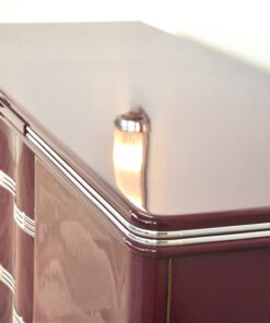 Art Deco Sideboard, construcion year: 1935, handpolished higgloss lilac, beautiful body form, chromefittings, chromebars,