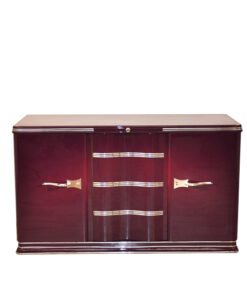 Art Deco Sideboard, construcion year: 1935, handpolished higgloss lilac, beautiful body form, chromefittings, chromebars,