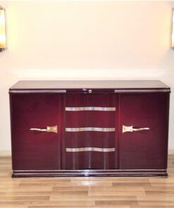 Art Deco Sideboard, construcion year: 1935, handpolished higgloss lilac, beautiful body form, chromefittings, chromebars,