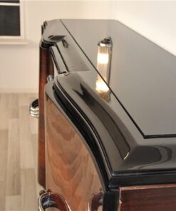 Art Deco Sideboard, higloss paintjob (interior & exterior), france foot, original fittings, glasplate, 4 big drawers, curved swingdoors