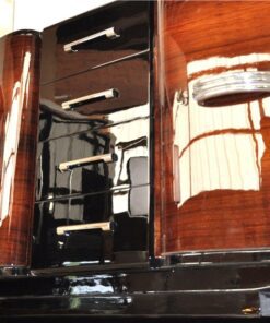 Art Deco Sideboard, higloss paintjob (interior & exterior), france foot, original fittings, glasplate, 4 big drawers, curved swingdoors
