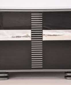 Art Deco Commode, bruxelle, stairfoot, chromefittings & bars, handpolished & highgloss paintjob, buffet, living room, furniture