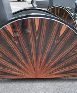 Art Deco Armchair, star furnier, handpolished, best quality, aniline leather, pianolacquer