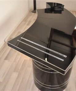 unique Design, 2 illuminated elements on the top plate, chromelines, handpolished