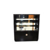 Art Deco Vitrine, hollow throat, lighting, highgloss black
