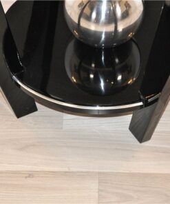 Art Deco Sidetable, chromeball, rare curved legs, chromebars, handpolished