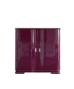Art Deco bar cabinet La Vie, Design by Margarethe Schreinemakers, unusual lilac lacquer, wonderful swing doors, great design