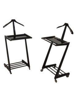 Art Deco Clothes Valet, french originals, highgloss black Paris Hotel, very elegant