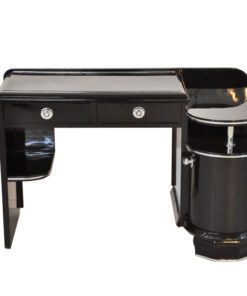 wonderful body language highgloss black pianolacquer with fine chromebars 2 drawers and one big swing door open design and painted backpanel