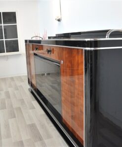 Art Deco, Sideboard, Buffet, living romm,rosewood, Palisander, veneer, big, elegant, plain, piano lacquer, Original, Vintage, Antique