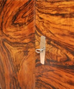 Art Deco, Sideboard, walnut wood, curved, shaped, great shape, unique wood, living room furniture, storage space, highgloss