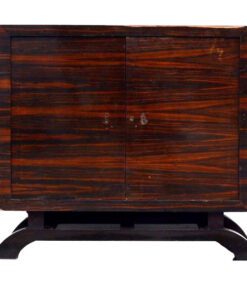art deco commode, palisanderwood, u-formed foot, plenty of storage space, two doors, wonderful veneer, living room furniture