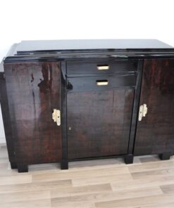 Art Deco, Sideboard, Highboard, Buffet, Pianolacquer, highgloss, refined, restored, beautiful, design, compact, measurements, living room