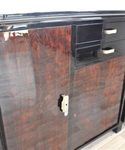 Art Deco, Sideboard, Highboard, Buffet, Pianolacquer, highgloss, refined, restored, beautiful, design, compact, measurements, living room