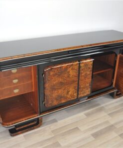 Extra Large, xxl, sideboard, burl, wood, art deco, antique, france, furniture, storage piece, ornamentation, feet, design, luxurious, elegant