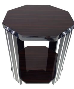 Art Deco, design, style, side table, coffe table, macassar, veneer, octagonal tabletop, furniture, living room, luxurious