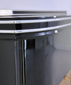 Art, Deco, Sideboard, Maple Application, furniture, Buffet, doors, drawers, black, high gloss, storage, luxury, high end, chromebars