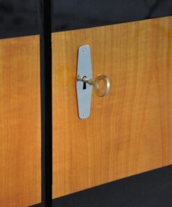 Art, Deco, Sideboard, Maple Application, furniture, Buffet, doors, drawers, black, high gloss, storage, luxury, high end, chromebars