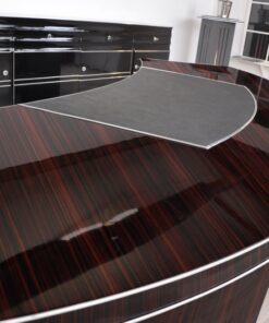 Bauhaus, XXL Desk, Large, USA, furniture, veneer, macassar, office, leather, design, luxury, half round, body shape, florida