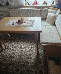 Corner bench with chest country style