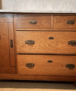 Kommode Jugendstil Vollholz mit Marmorplatte