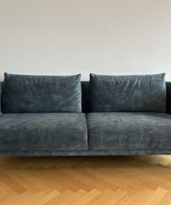 Zwei Sofas (velour) in Türkis zu verkaufen