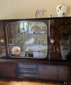 Wohnzimmerschrank Lack Dunkelbraun