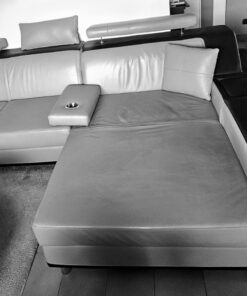 Leder-Couch inkl. Liegefläche
