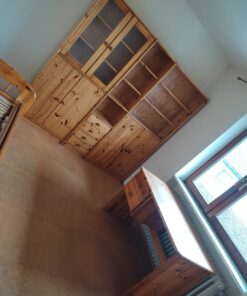 Massivholz set Schreibtisch und Schrank