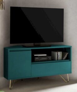 „Maeve“ TV Eck-Board der Marke Slewo in Petrolblau