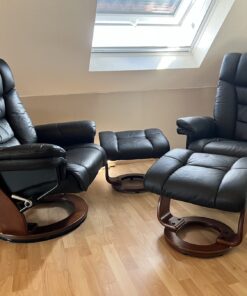 Zwei Relaxsessel Rimbach mit Hocker