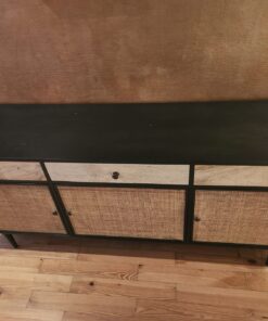 Holz-Rattan-Sideboard