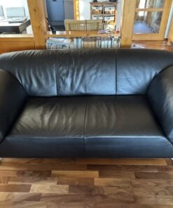 Designer Sofa und Sessel von JORI Leder schwarz