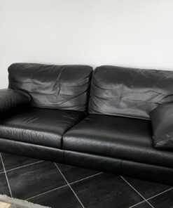 2 Design Leder-Sofas schwarz bmp by Rolf Benz