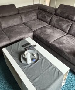Ecksofa in Dunkelgrau – neuwertig, modern & gemütlich
