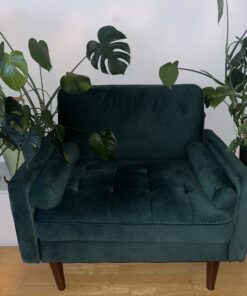 2 x Polstersessel mit Hocker