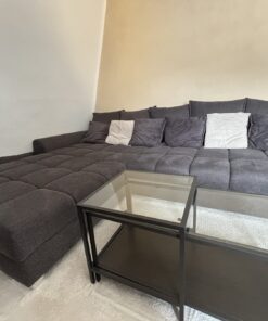 Carryhome Ecksofa Anthrazit Webstoff