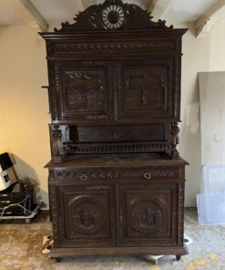 Bretonischer Buffetschrank Antik Teller Jugendstil Kommode