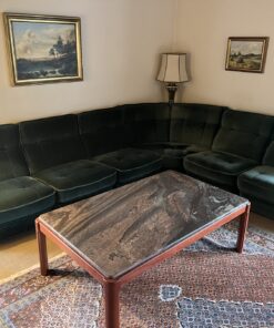 Vintage Wohnlandschaft samt und grün