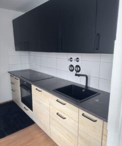 Küche von Ikea 2,96m + 0,60cm breiter Hochschrank