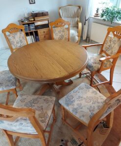 6 Esszimmer Stühle Eiche massiv