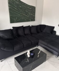 Couch L-Form Schwarz