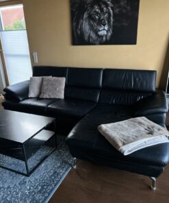 Sofa Couch Kunstleder schwarz