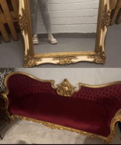 Barock Couch Vampire + goldener Spiegel