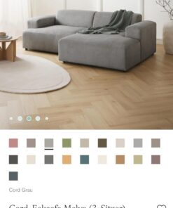 Westwing graues Melva Cordsofa
