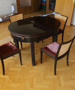 Ovler ausziehbarer Tisch und Stühle, 20er Jahre