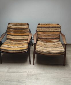 2er Set Mid Century Sessel aus Holz von Hartmut Lohmeyer für Wilkhahn