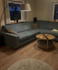 Beldomo Style Ecksofa Flachgewebe hellblau