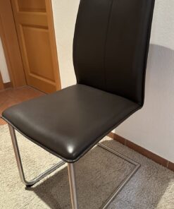 4 Leder Schwingstühl „Capri“ von Niehoff